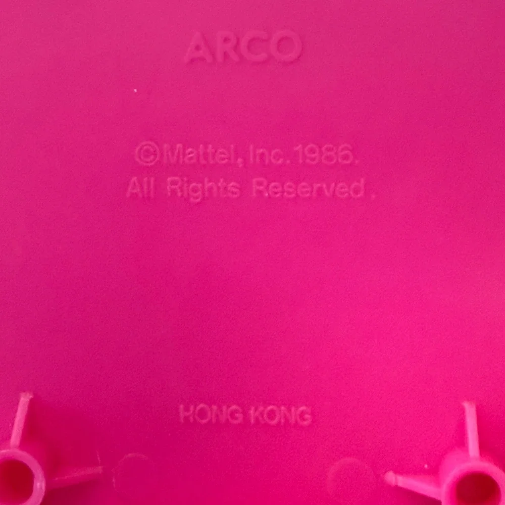 VTG 1986 Mattel Arco Floral Pink & White Floral Table Replacement Hong‎ Kong